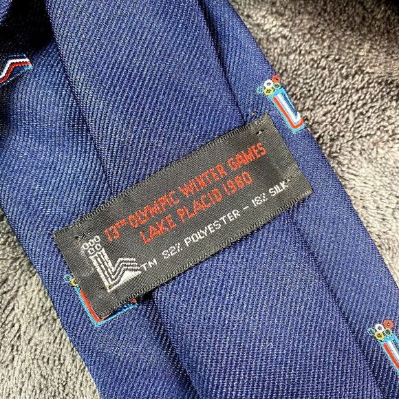 Vintage 1980 Lake Placid USA Olympic Games OLYMPIAD Duffel Bag & Tie See Dscrpt - Picture 15 of 16